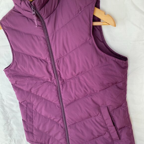 Lands End Purple Down Filled Jacket Vest Puffer - Picture 4 of 4